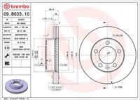 BREMBO 09.B633.10 - Disco de freno