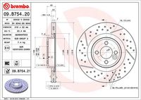 BREMBO 09B75421 - Disco de freno - PRIME LINE - UV Coated