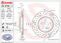 BREMBO 09B78811 - Disco de freno - PRIME LINE - UV Coated