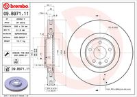 BREMBO 09B97111 - Lado de montaje: Eje delantero<br>Número de PR: 1LJ<br>Tipo de disco de frenos: perforado/ventil. int.<br>Espesor de disco de frenos [mm]: 30<br>Número de orificios: 5<br>Artículo complementario / información complementaria 2: con tornillos<br>Altura [mm]: 52<br>Diámetro de centrado [mm]: 68<br>Diámetro exterior [mm]: 345<br>Procesamiento: altamente carbonizado<br>Superficie: revestido<br>Espesor mínimo [mm]: 28,5<br>