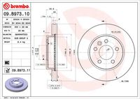 BREMBO 09B97311 - Lado de montaje: Eje delantero<br>Número de PR: 2E3<br>Frenos: para vehículos con freno de tambor en eje trasero<br>Tipo de disco de frenos: ventilación interna<br>Espesor de disco de frenos [mm]: 28<br>Número de orificios: 5<br>Altura [mm]: 57<br>Diámetro de centrado [mm]: 76<br>Diámetro exterior [mm]: 303<br>Procesamiento: altamente carbonizado<br>Espesor mínimo [mm]: 26<br>