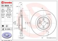 BREMBO 09B95611 - Disco de freno - PRIME LINE - UV Coated