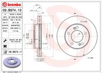 BREMBO 09B97410 - Disco de freno - PRIME LINE