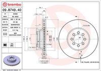 BREMBO 09B74940 - Disco de freno - PRIME LINE