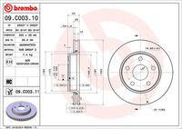 BREMBO 09C00311 - Disco de freno - PRIME LINE - UV Coated