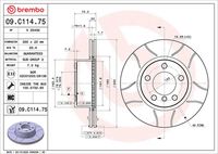 BREMBO 09C11411 - Disco de freno - PRIME LINE - UV Coated