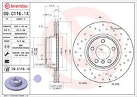 BREMBO 09C11611 - Disco de freno - PRIME LINE - UV Coated