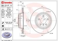 BREMBO 09C11711 - Disco de freno - PRIME LINE - UV Coated