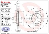 BREMBO 09B96911 - Disco de freno - PRIME LINE - UV Coated