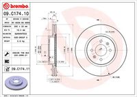 BREMBO 09C17410 - Disco de freno - PRIME LINE