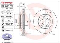 BREMBO 09B97410 - Disco de freno - PRIME LINE