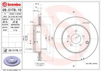 BREMBO 09C17811 - Disco de freno - PRIME LINE - UV Coated