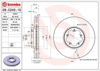 BREMBO 09C24310 - Disco de freno - PRIME LINE