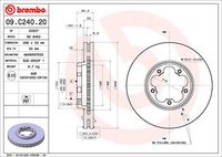 BREMBO 09.C240.20 - Disco de freno