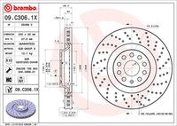 BREMBO 09C30611 - Lado de montaje: Eje trasero<br>Número de PR: 2EA<br>Tipo de disco de frenos: ventilación interna<br>Tipo de disco de frenos: ranurado<br>Espesor de disco de frenos [mm]: 22<br>Número de orificios: 5<br>Artículo complementario / información complementaria 2: con tornillos<br>Altura [mm]: 48,3<br>Diámetro de centrado [mm]: 65<br>Diámetro exterior [mm]: 310<br>Procesamiento: altamente carbonizado<br>Superficie: revestido<br>Espesor mínimo [mm]: 20<br>