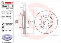 BREMBO 09C24911 - Lado de montaje: Eje trasero<br>Tamaño de llanta [pulgada]: 15<br>Tamaño freno: 15"<br>Tipo de disco de frenos: macizo<br>Espesor de disco de frenos [mm]: 10<br>Número de orificios: 5<br>Artículo complementario / información complementaria 2: con tornillos<br>Altura [mm]: 45<br>Diámetro de centrado [mm]: 76<br>Diámetro exterior [mm]: 284<br>Procesamiento: altamente carbonizado<br>Superficie: revestido<br>Espesor mínimo [mm]: 8,4<br>