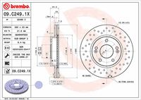 BREMBO 09C24911 - Lado de montaje: Eje trasero<br>Tamaño de llanta [pulgada]: 15<br>Tamaño freno: 15"<br>Tipo de disco de frenos: macizo<br>Espesor de disco de frenos [mm]: 10<br>Número de orificios: 5<br>Artículo complementario / información complementaria 2: con tornillos<br>Altura [mm]: 45<br>Diámetro de centrado [mm]: 76<br>Diámetro exterior [mm]: 284<br>Procesamiento: altamente carbonizado<br>Superficie: revestido<br>Espesor mínimo [mm]: 8,4<br>