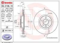 BREMBO 09C13811 - Disco de freno - PRIME LINE - UV Coated