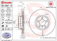 BREMBO 09975021 - Lado de montaje: Eje trasero<br>Frenos: para vehículos con sistema de frenos estándar<br>Tipo de disco de frenos: perforado<br>Tipo de disco de frenos: macizo<br>Espesor de disco de frenos [mm]: 11<br>Número de orificios: 5<br>Artículo complementario / información complementaria 2: con tornillos<br>Altura [mm]: 66<br>Diámetro de centrado [mm]: 75<br>Diámetro exterior [mm]: 290<br>Procesamiento: altamente carbonizado<br>Superficie: revestido<br>Espesor mínimo [mm]: 9,6<br>