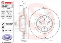 BREMBO 09C31411 - Disco de freno - PRIME LINE - UV Coated