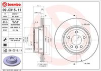 BREMBO 09C31511 - Disco de freno - PRIME LINE - UV Coated