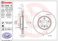 BREMBO 09C34911 - Disco de freno - PRIME LINE - UV Coated