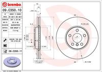 BREMBO 09.C350.11 - Disco de freno