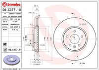 BREMBO 09C37711 - Disco de freno - PRIME LINE - UV Coated