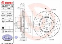 BREMBO 09C37711 - Disco de freno - PRIME LINE - UV Coated