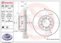 BREMBO 09C31110 - Disco de freno - PRIME LINE