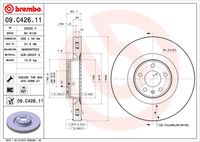 BREMBO 09C42611 - Disco de freno - PRIME LINE - UV Coated