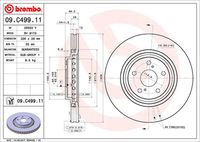 BREMBO 09C49911 - Disco de freno - PRIME LINE - UV Coated