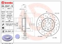 BREMBO 09C54711 - Lado de montaje: Eje trasero<br>Número de PR: 1KY<br>Tipo de disco de frenos: ventilación interna<br>Tipo de disco de frenos: ranurado<br>Espesor de disco de frenos [mm]: 22<br>Número de orificios: 5<br>Artículo complementario / información complementaria 2: con tornillos<br>Altura [mm]: 48,3<br>Diámetro de centrado [mm]: 65<br>Diámetro exterior [mm]: 310<br>Procesamiento: altamente carbonizado<br>Superficie: revestido<br>Espesor mínimo [mm]: 20<br>