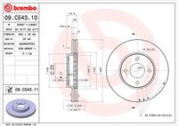 BREMBO 09C54311 - Disco de freno - PRIME LINE - UV Coated