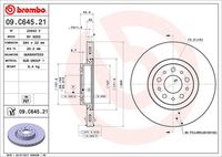 BREMBO 09C64521 - Disco de freno - PRIME LINE - UV Coated