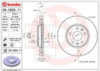 BREMBO 09C65511 - Disco de freno - PRIME LINE - UV Coated