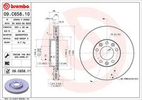 BREMBO 09C65811 - Disco de freno - PRIME LINE - UV Coated