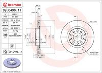 BREMBO 09.C496.11 - Disco de freno