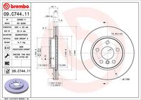 BREMBO 09.C744.11 - Disco de freno