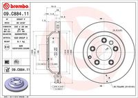 BREMBO 09C88411 - Lado de montaje: Eje delantero<br>Número de PR: 1LN<br>Tipo de disco de frenos: ventilación interna<br>Espesor de disco de frenos [mm]: 34<br>Número de orificios: 5<br>Altura [mm]: 69<br>Diámetro de centrado [mm]: 85<br>Diámetro exterior [mm]: 350<br>Procesamiento: altamente carbonizado<br>Superficie: revestido<br>Espesor mínimo [mm]: 32<br>Par apriete [Nm]: 160<br>