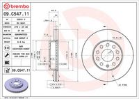 BREMBO 09C54711 - Disco de freno - PRIME LINE - UV Coated