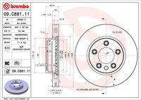 BREMBO 09C88111 - Disco de freno - PRIME LINE - UV Coated