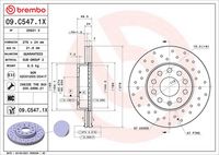 BREMBO 09C54711 - Disco de freno - PRIME LINE - UV Coated