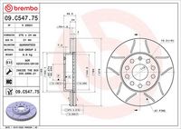 BREMBO 09C54711 - Disco de freno - PRIME LINE - UV Coated