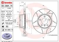 BREMBO 09C89411 - Disco de freno - PRIME LINE - UV Coated