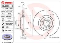 BREMBO 09C89511 - Disco de freno - PRIME LINE - UV Coated