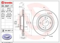 BREMBO 09C92711 - Disco de freno - PRIME LINE - UV Coated