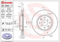 BREMBO 09.C934.11 - Disco de freno