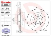 BREMBO 09C93811 - Disco de freno - PRIME LINE - UV Coated