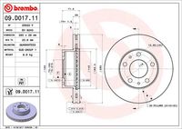 BREMBO 09D01711 - Disco de freno - PRIME LINE - UV Coated